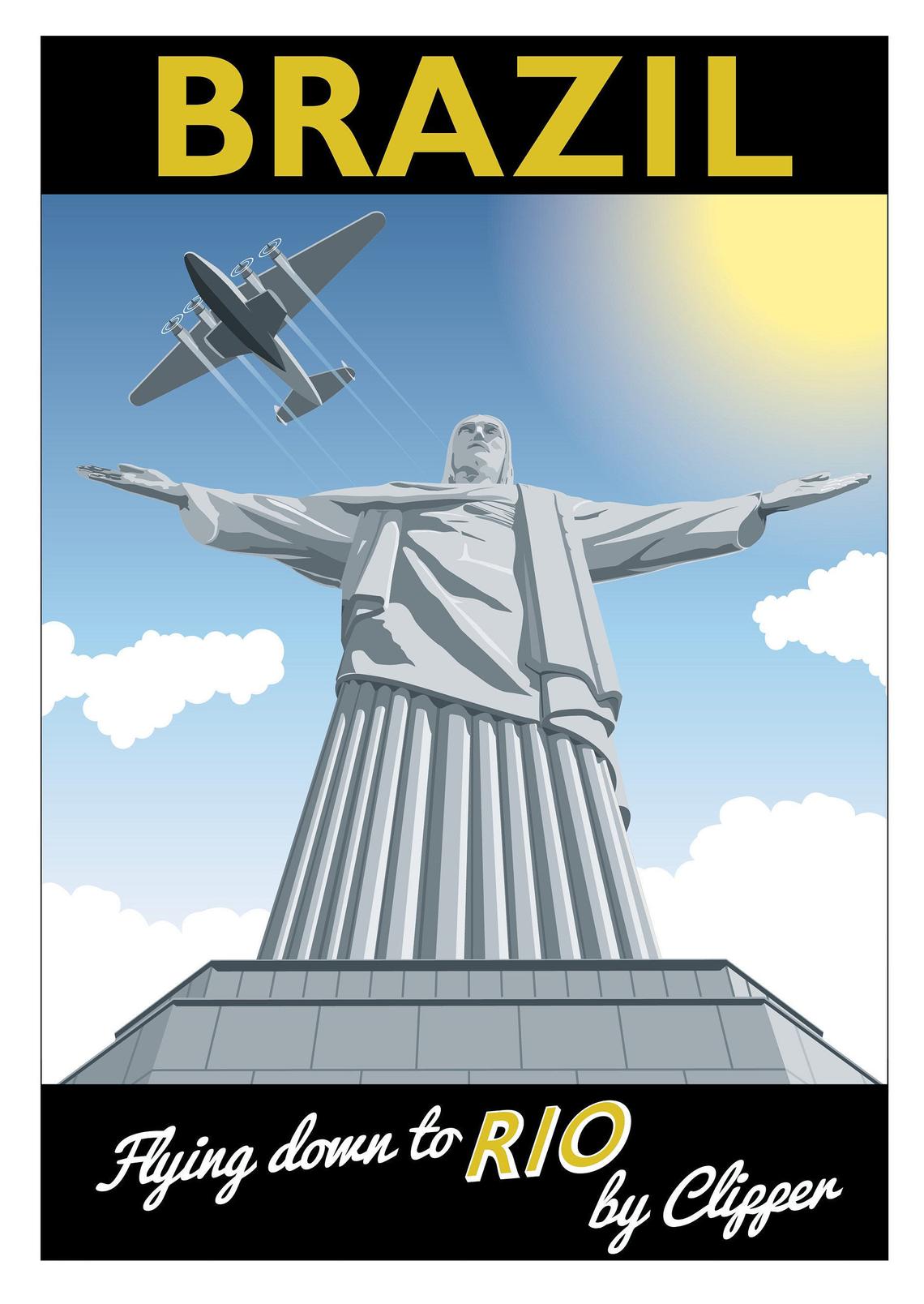 Rio de Janeiro, Brazil, Christ the Redeemer, Airliner, Jet