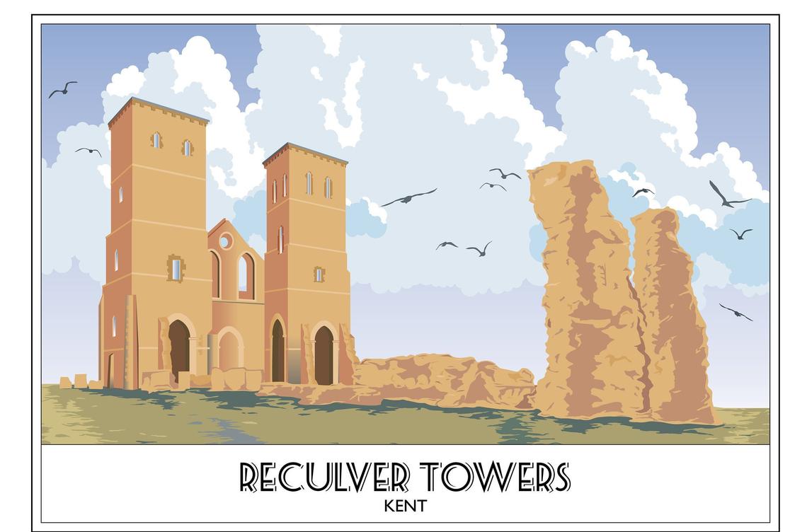 Reculver Towers, Herne Bay, Kent, Roman Fort