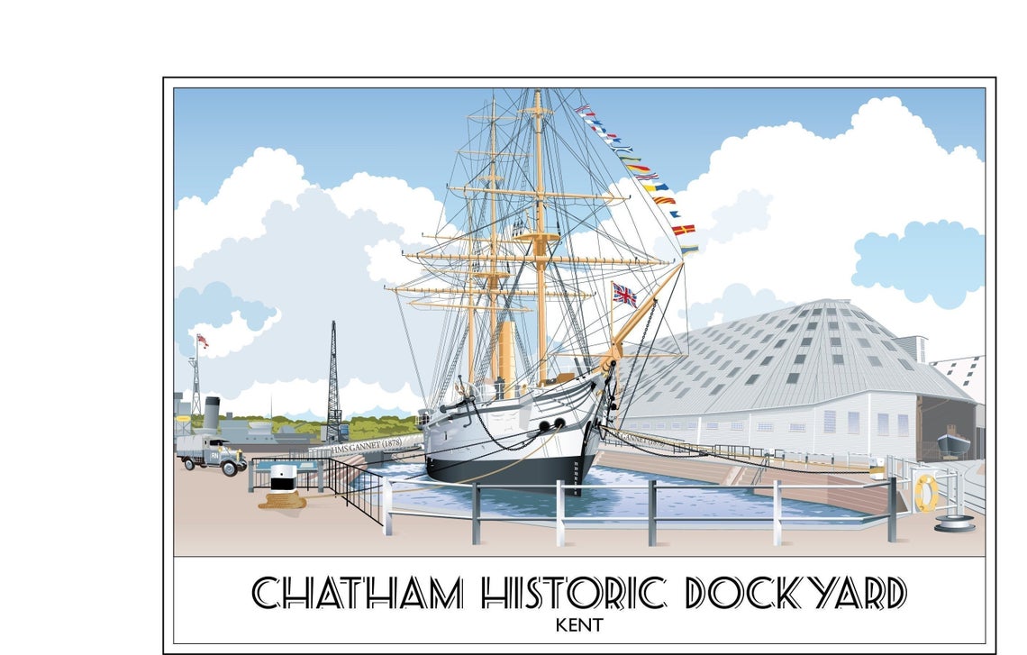 Chatham Historic Dockyard, HMS Gannet, Kent