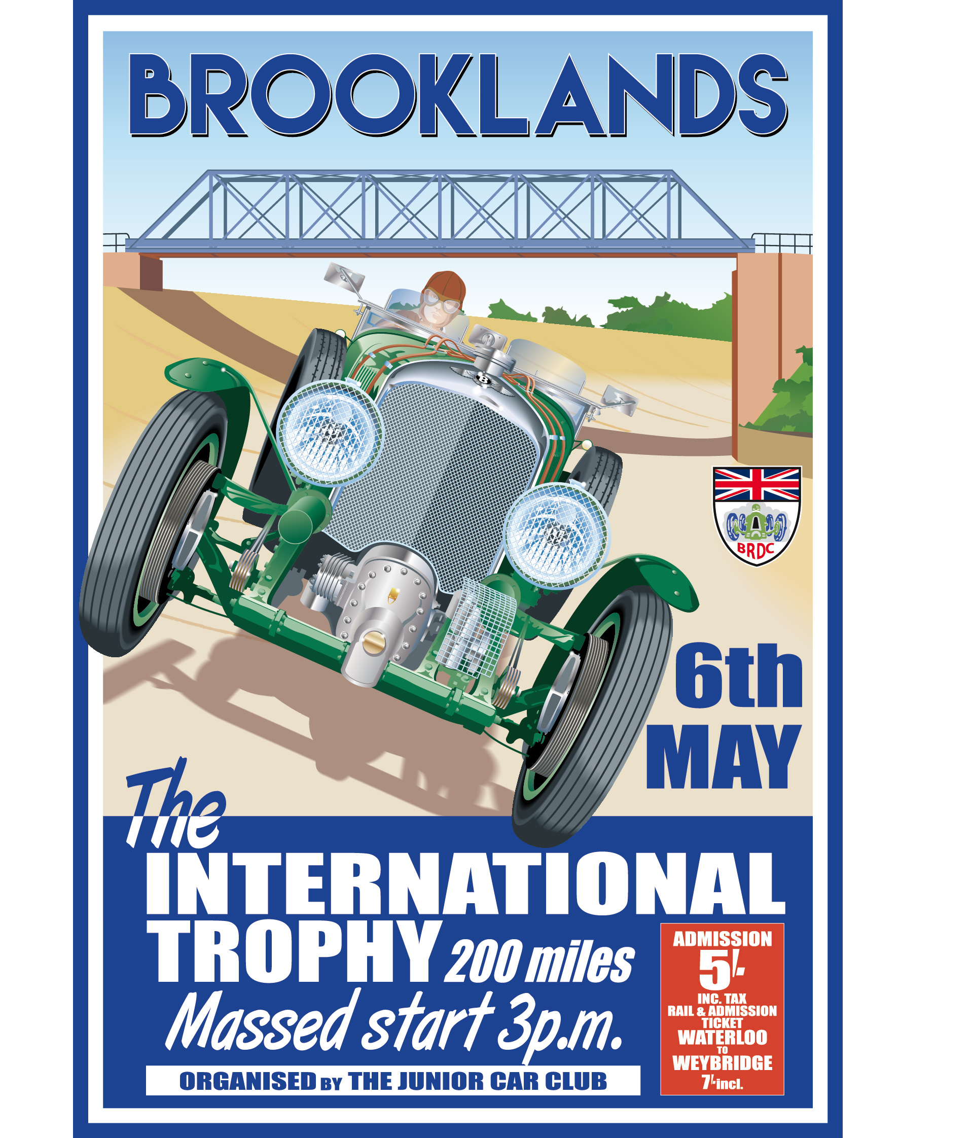 Brooklands Racing Motoring Advert Poster