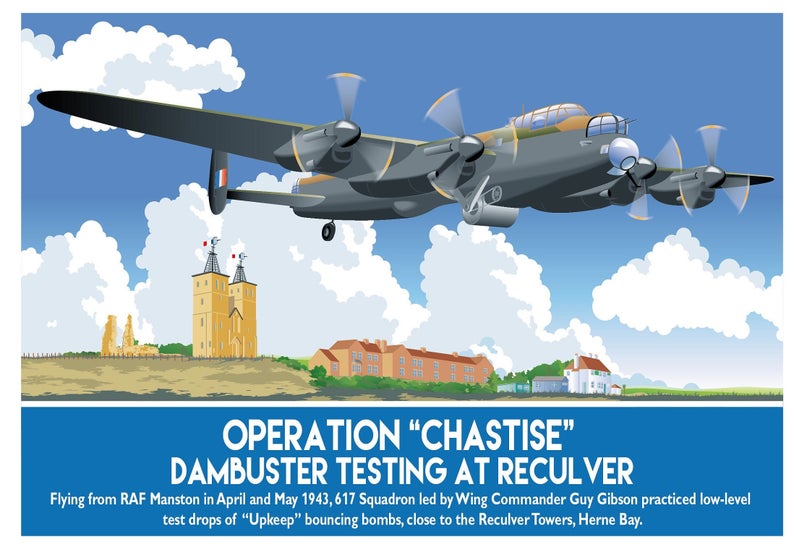 Reculver Towers Avro Lancaster Bouncing Bomb Dambuster